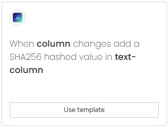 Data Hash on status change example